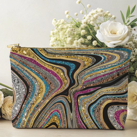 Pochette À Accessoires Sparkle Glam scintillante girly marbre art