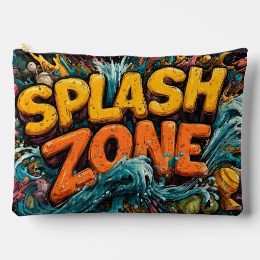Pochette À Accessoires "Splash Zone" Art graphique dynamique et ludique (Recto)