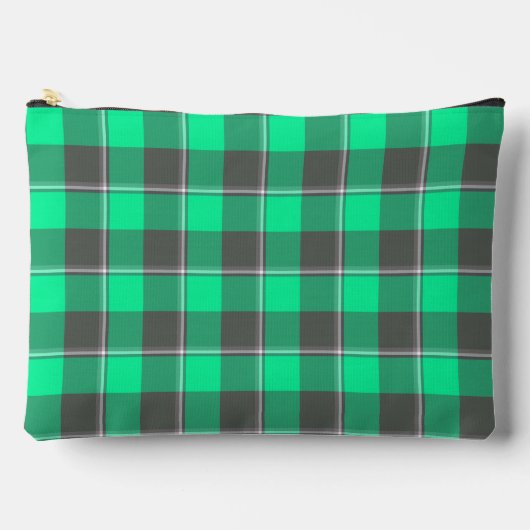 Pochette À Accessoires Spring Green and Finlandia Black Plaid (Recto)