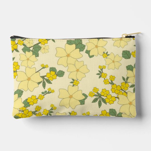 Pochette À Accessoires Spring Yellow Floral Pattern (Verso)