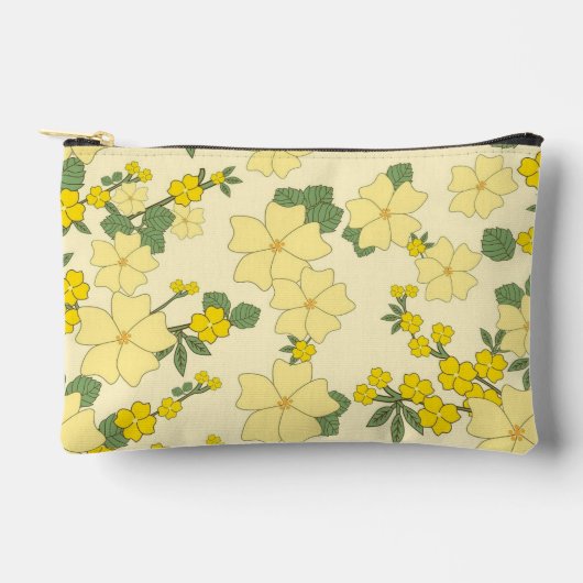 Pochette À Accessoires Spring Yellow Floral Pattern (Recto)