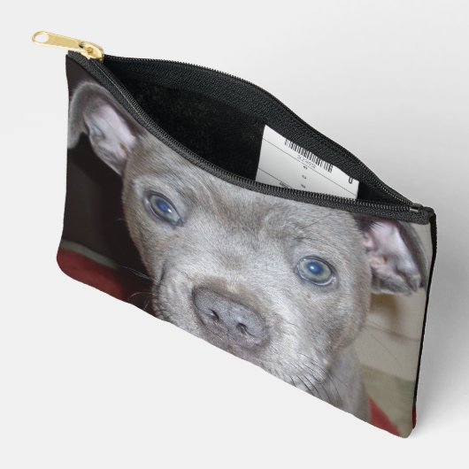Pochette À Accessoires Staffordshire Bull Terrier Puppy Face, (Ouvrir)