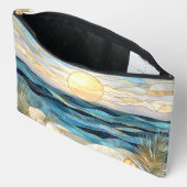 Pochette À Accessoires Stained Glass Ocean Sunset Accessory Pouch (Ouvrir)