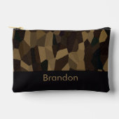 Pochette À Accessoires Sticker motif de formes géométriques Brown (Recto)