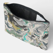 Pochette À Accessoires Stone Marbling with Turquoise Veins Large (Ouvrir)