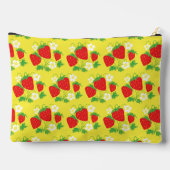 Pochette À Accessoires Strawberry and Flower Yellow Pattern Monogrammed (Verso)