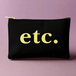 Pochette À Accessoires Style Bold Yellow Typographie noir maquillage