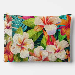 Pochette À Accessoires Style de peinture à l'huile florale tropicale