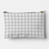 Pochette À Accessoires Style Gingham simple carreau gris clair (Verso)