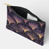 Pochette À Accessoires Stylish Art Deco Fans in Purple (Ouvrir)
