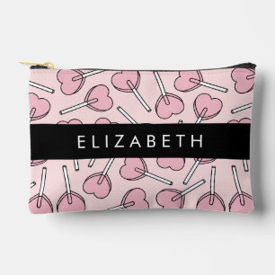 Pochette À Accessoires Sucettes roses, sucettes en forme de cœur, sucette