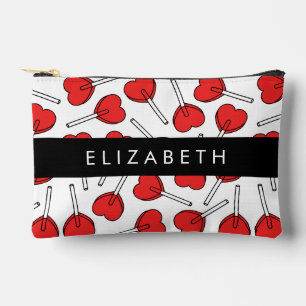 Pochette À Accessoires Sucettes Rouges, Sucettes en forme de Cœur, Sucett