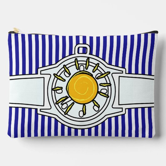 Pochette À Accessoires Sun Dial Wristwatch Bleu Grandes (Recto)