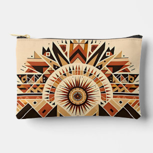 Pochette À Accessoires Sunburst Tribal Géométrique