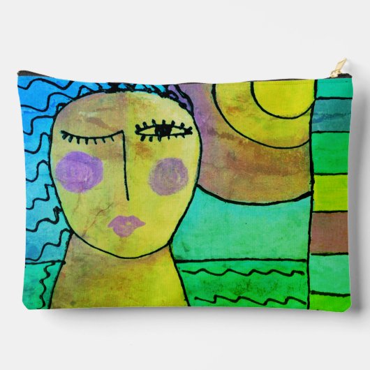 Pochette À Accessoires Sunset Art Abstrait original (Verso)