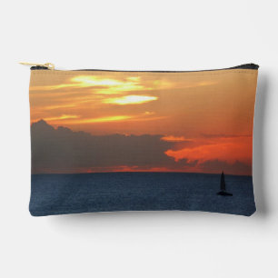 Pochette À Accessoires Sunset Clouds and Sailboat Seascape