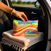 Pochette À Accessoires Sunset Waves Watercolor Mom