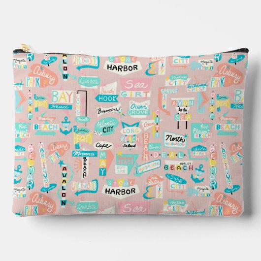 Pochette À Accessoires Sur le rivage NJ Beach Thème (Recto)