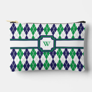 Pochette À Accessoires Sur le vert Argyle