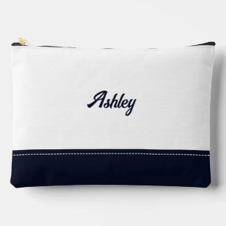 Pochette À Accessoires Sur mesure marine blanc personnalisé stylé chic pr