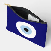 Pochette À Accessoires Symbole de protection des yeux bleus personnalisés (Ouvrir)