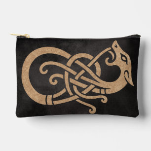 Pochette À Accessoires Symbole du nœud du serpent viking doré