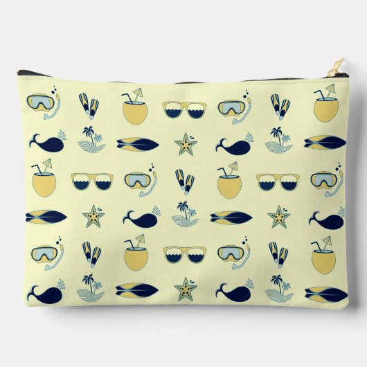 Pochette À Accessoires Symboles d'été tendance Motif Monogramme (Verso)