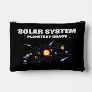 Pochette À Accessoires Système solaire en orbite drôle et erroné Art