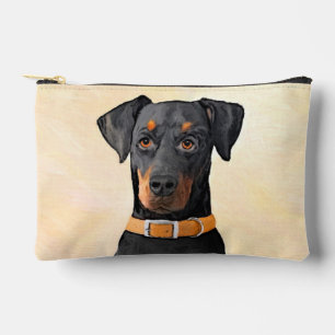 Pochette À Accessoires Tableau de Doberman Pinscher Dobie non rognée Art