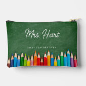 Pochette À Accessoires Tableau noir de l'enseignant mignon crayons de cou (Verso)