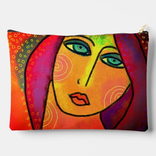 Pochette À Accessoires Tableau numérique Abstrait original (Verso)