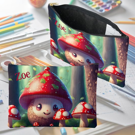 Pochette À Accessoires Tabourets toadstools dans la forêt - bonne chance