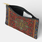 Pochette À Accessoires Tapis persan rouge bleu classique (Ouvrir)