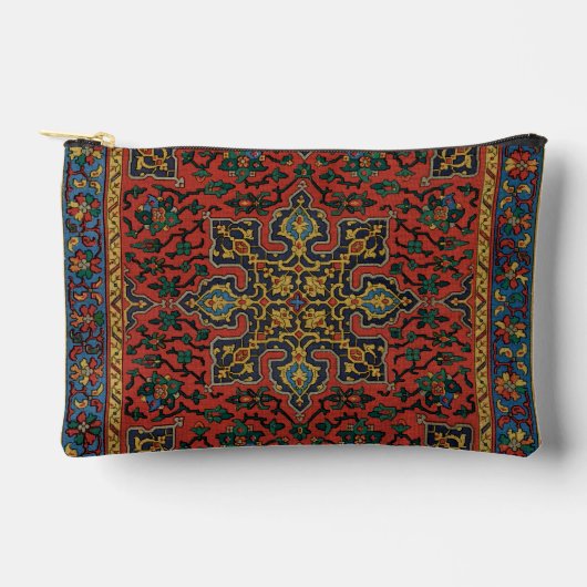 Pochette À Accessoires Tapis persan rouge bleu classique (Recto)