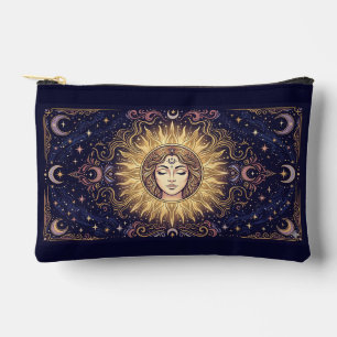 Pochette À Accessoires Tarot de la Déesse du Soleil et du Croissant de Lu