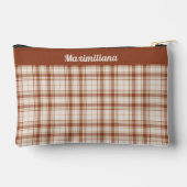 Pochette À Accessoires Tartan - Brown de ciment - PETITE poche d'accessoi (Verso)
