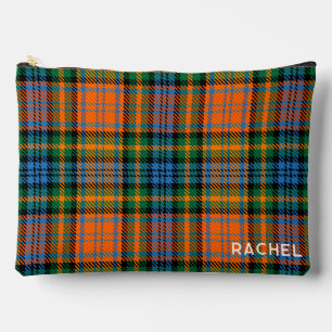 Pochette À Accessoires Tartan Clan Murray Carreaux Bleu Orange Vert Sur M
