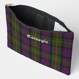 Pochette À Accessoires Tartan de Clan Carnegie Personnalisable