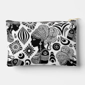 Pochette À Accessoires Tatouage Tribal Portrait de Fille Africaine (Verso)