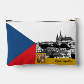 Pochette À Accessoires Tchèque sac, Prague & Tchèque Drapeau mode (Verso)