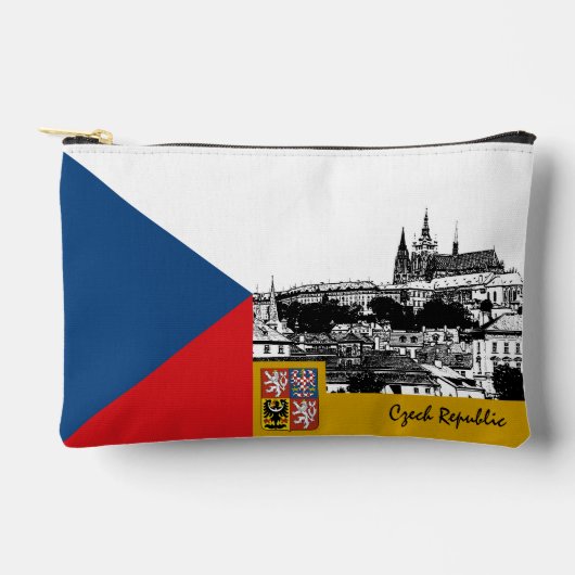 Pochette À Accessoires Tchèque sac, Prague & Tchèque Drapeau mode (Recto)