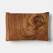 Pochette À Accessoires Teck Grain de bois rustique Brown Nature Motif Pho (Recto)