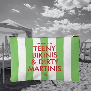 Pochette À Accessoires Teeny Bikinis & Dirty Martinis Beach Club Stripe