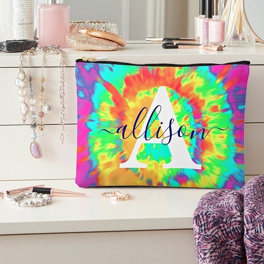 Pochette À Accessoires Teinture à carreaux personnalisée