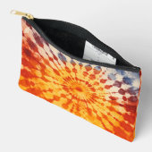 Pochette À Accessoires Teinture rouge orange bleue (Ouvrir)