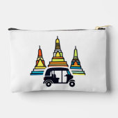 Pochette À Accessoires Temples thaïlandais et tuk tuks (Verso)