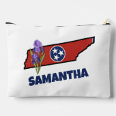 Pochette À Accessoires Tennessee Drapeau et Fleur pourpre Iris Texte pers (Verso)