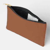 Pochette À Accessoires Terracotta Burnt Orange couleur solide (Ouvrir)