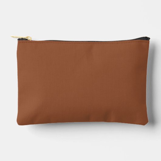 Pochette À Accessoires Terracotta Burnt Orange couleur solide (Recto)
