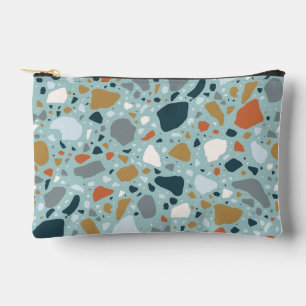 Pochette À Accessoires Terrazzo En Bleu